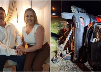 Vídeo mostra colisão que causou morte de casal de pastores e deixou 4 feridos graves em SC