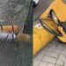 VÍDEO: cilindro de gás 'voa' em alta velocidade após marretadas e danifica carros em SC