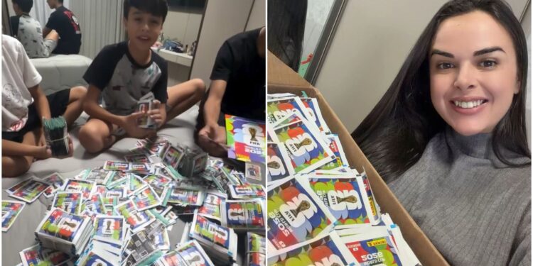 Mãe conta que gastou R$ 11 mil em figurinhas da Copa para filho completar álbum em SC